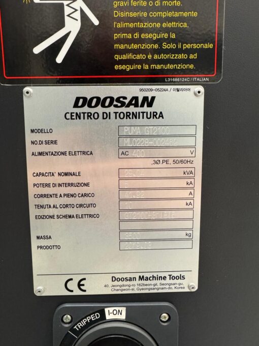 DOOSAN / PUMA GT2100 CNC-DRAAIBANK - Afbeelding 12